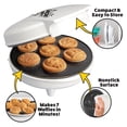 thumbnail image 3 of Waffle Wow Waffle Maker para el Espacio Exterior 7-Waffle, Blanco, 3 of 5