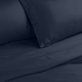 thumbnail image 3 of Solid 700-Thread-Count Sheet Set, Premium Long-Staple Cotton, King, Navy Blue by Blue Nile Mills, 3 of 4