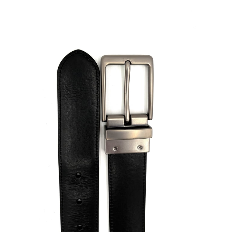 George Men's Reversible Leather Belt, 35MM Brown and Black photo 6