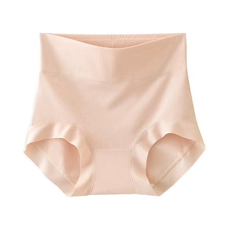 WMTBSRSW Women s Plus Size High Waist Underwear Breathable Cotton Underwear Stretch Briefs Fashionalable Soft Comfy Ladies Panties