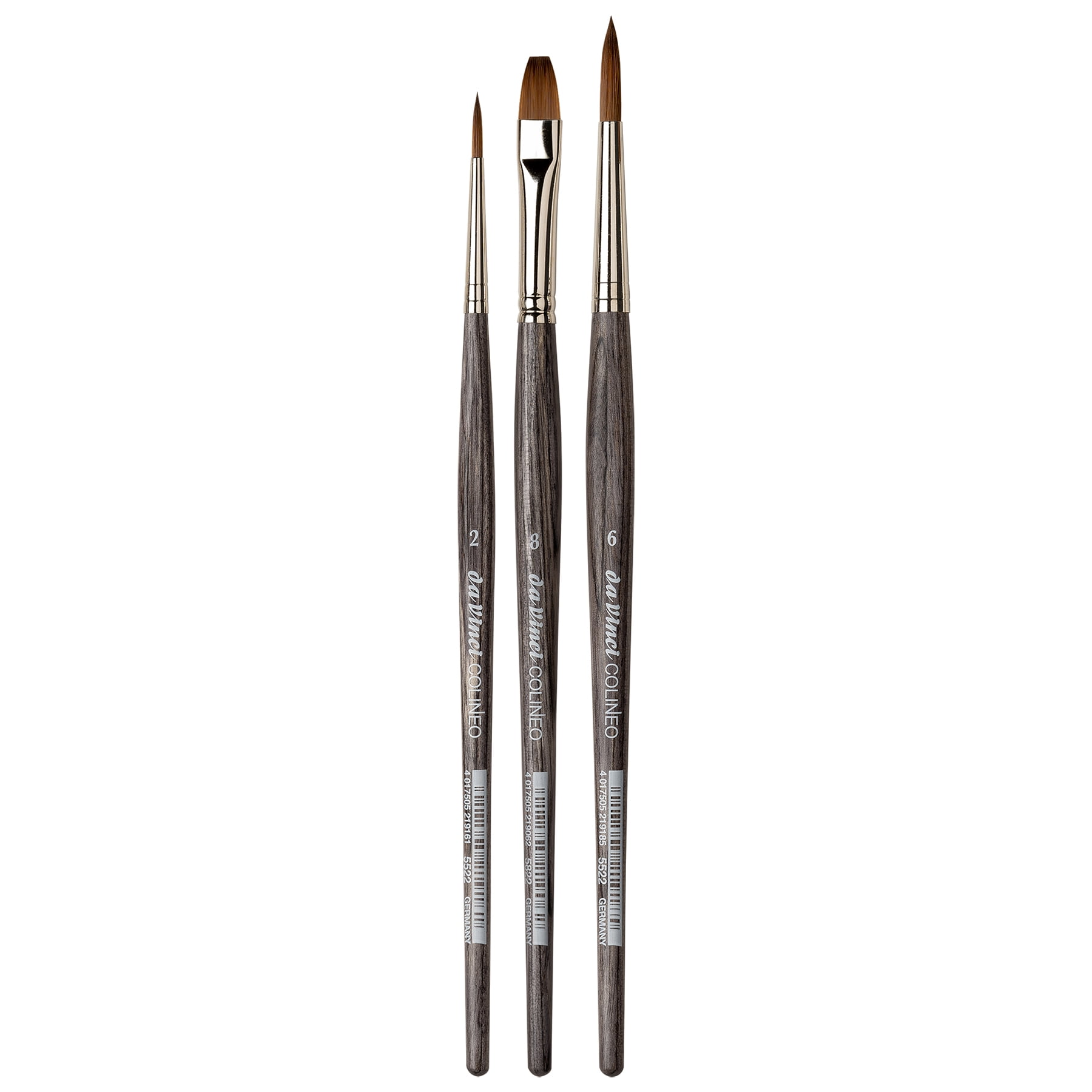 da Vinci COLINEO Synthetic Red Sable, Gouache, 3 Brush Set