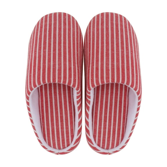 BESTYASH Red Cotton Slippers for Adults Breathable Soft Comfortable Home Shoes Lightweight for Indoor Use Size S