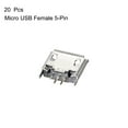 thumbnail image 2 of Uxcell 5-Pin 180 Degree Female Micro PCB USB Port 20 Count, 2 of 3
