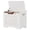 Front plate groove white, variant on 39.4" Storage Chest, Wooden Storage Bench with Safety Hinge, Retro Blanket Storage Trunk for Entryway, Living Room, Supports 350 lb