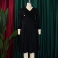 thumbnail image 3 of Spring Summer Dress for Women Casual Ruffle 3/4 Sleeve Wrap Dress with Pockets, 3 of 8