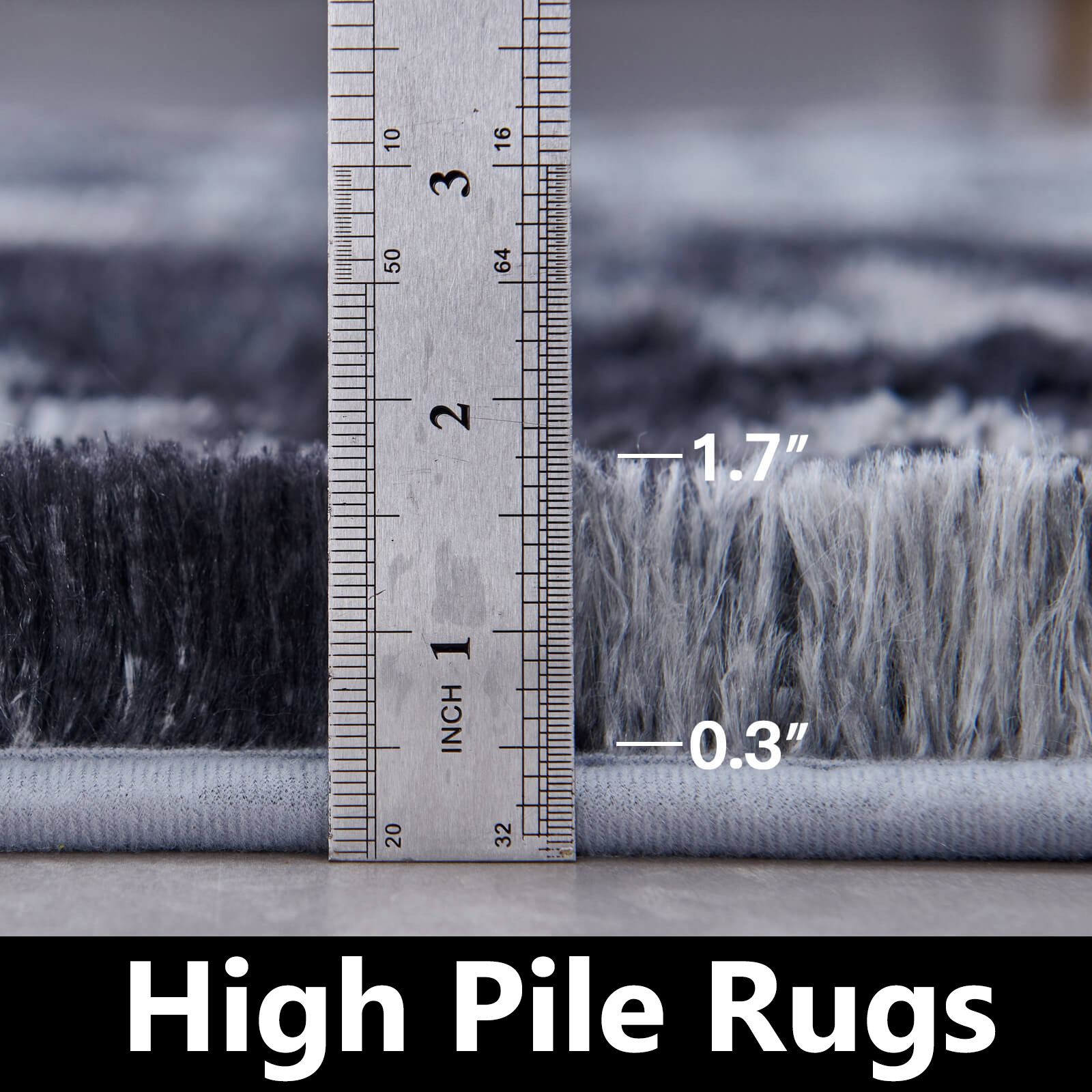 BRICHOEE 8 x 10 Shag Area Rugs, Soft Indoor Tie-Dyed Dark Grey Modern Nursery Rug, Plush Shaggy Throw Carpets for Boy and Girls Room Dorm Living Room