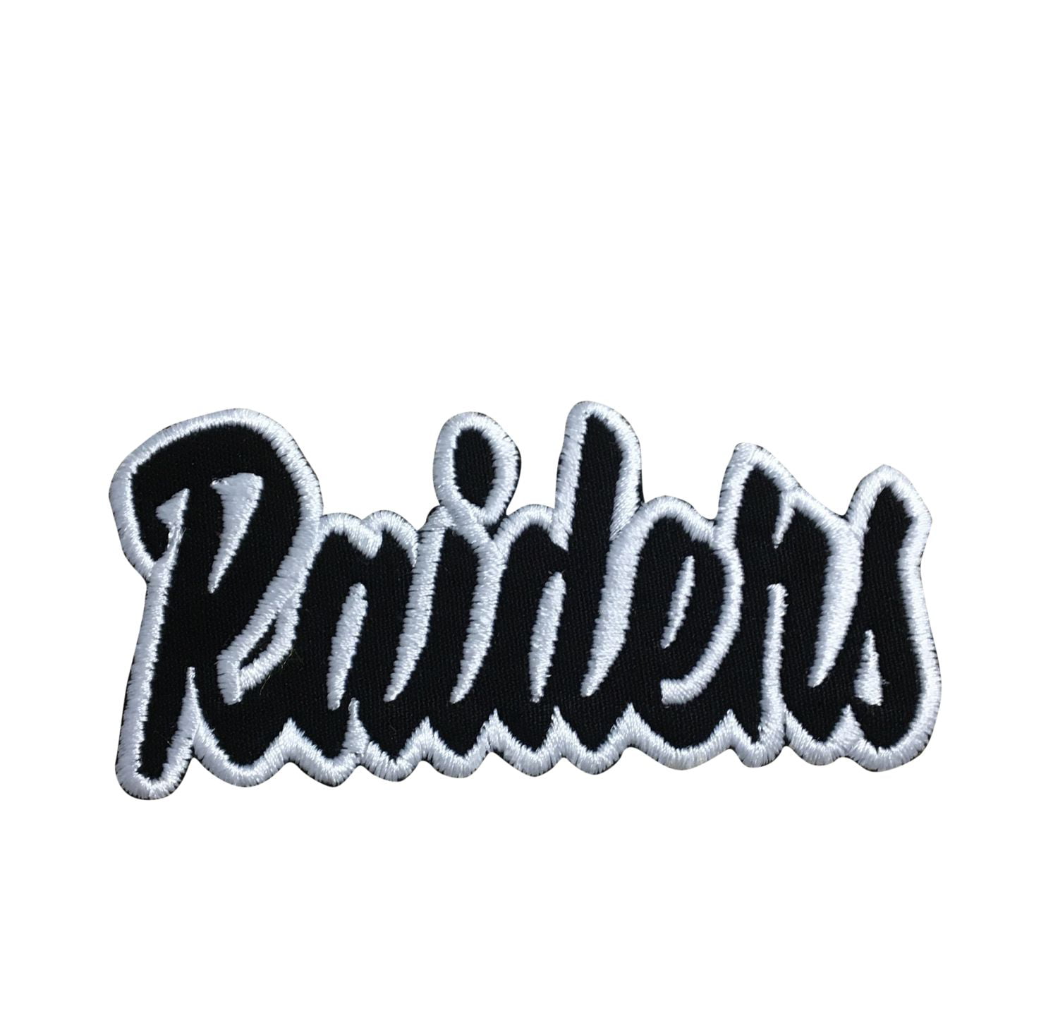 VINTAGE IRON ON EMBROIDED PATCH OAKLAND RAIDERS 3"Round  A1 QUALITY 