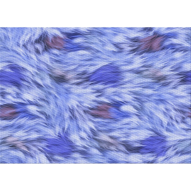 Ahgly Company Tapis d'Intérieur Lavable en Machine Rectangle Transitionnel Bleu, 4 Pieds x 6 Pieds