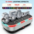 thumbnail image 2 of Lnow Vibration Plate Exercise Machine, 14 Color LED Light Vibrating Plate Muscle Toner for Fat Burner, Bluetooth Home Workout Equipment Vibration Plate，350lbs, 2 of 10