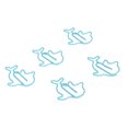thumbnail image 5 of 100 Uds. Clips de papel bonitos estilo delfín azul Color exquisito fuerza de sujeción fuerte Clips de papel para niños para oficina escuela hogar, 5 of 5