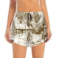 thumbnail image 4 of Lsque Plowed Field With Horses Printed Women's Running Shorts with Liner Pockets,Elastic Quick Dry Workout Athletic Gym Yoga Shorts,Womens High Waist Shorts-, 4 of 9