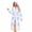 LIGHT BLUE WHITE PLAID, variant on Women Plush Robes, Soft Warm Fleece Long Bathrobe for Women Fluffy Robe with Hood Ladies Sleepwear