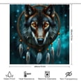thumbnail image 4 of RKSupls Shower Curtain, Majestic Wolf with White Feather Dreamcatcher Waterproof Polyester Shower Curtain with Hooks for Chic Elegant Home Bathtub Bathroom Decor Washable Curtains, 4 of 6