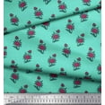 thumbnail image 3 of Soimoi Poly Georgette Fabric Leaves & Floral Block Decor Fabric Printed Yard 52 Inch Wide, 3 of 3