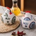 thumbnail image 5 of Qeeadeea/Cock Shape,Sugar Bowl With Lid, Colorful Hand-painted Storage Jar, Porcelain Sugar Pot, Salt Pot, For Coffee Bar, Restaurant-green-350ml/12.3oz, 5 of 5