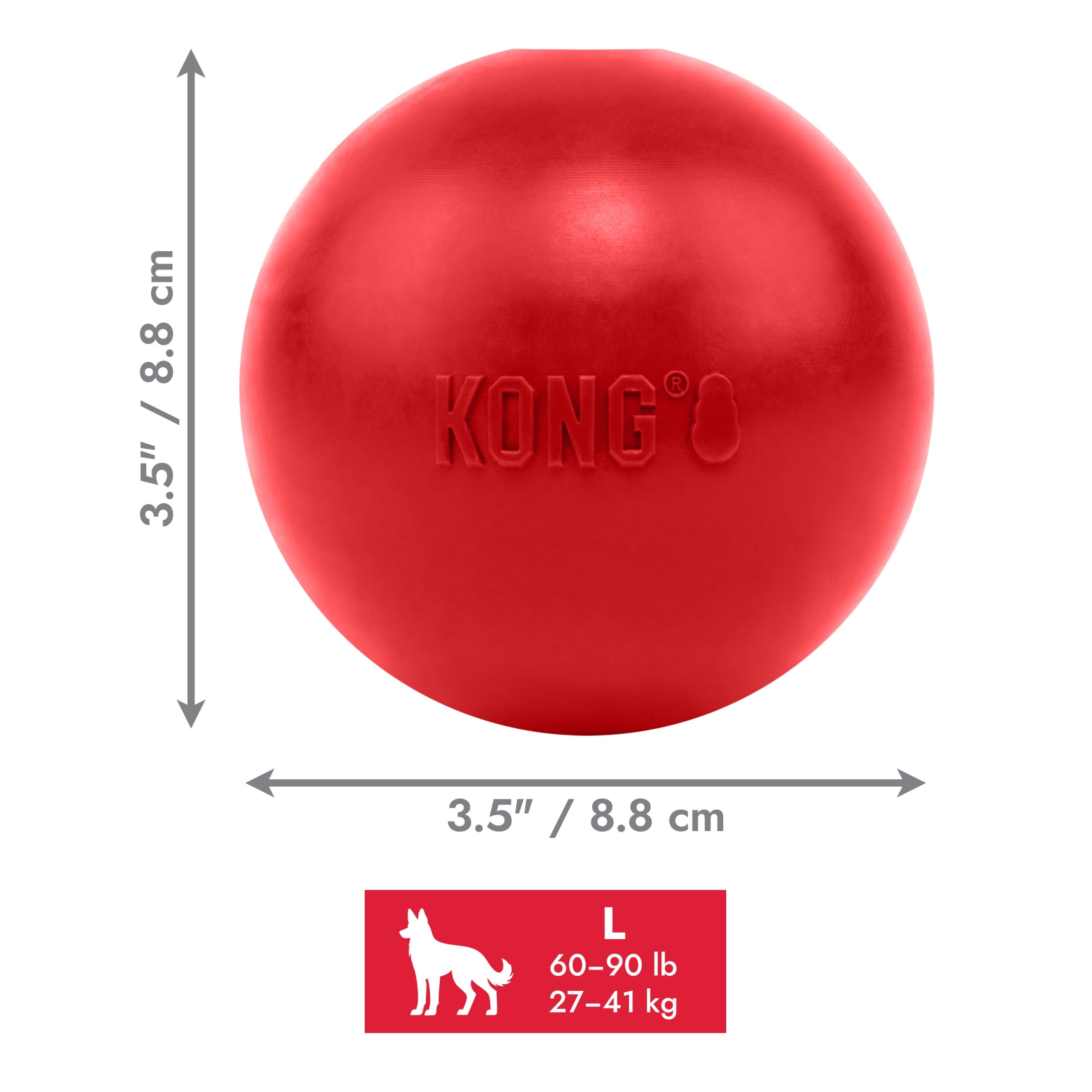 KONG® Ball Puncture Resistant Dog Toy for Average Chewers, Large, for Dogs 60-90 lbs