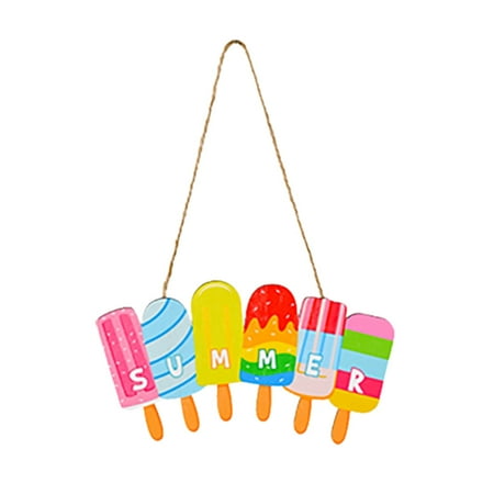 

fvwitlyh Glitter Easter Eggs Summer Wooden Ice Slippers Watermelon Pendant Door Hanging Home Decoration Decorative Garland for Windows