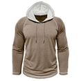 thumbnail image 4 of Kureaily Men's Slim Fit Hoodie Casual Pullover Sweatshirt For Everyday Wear Lightweight Comfortable Streetwear Top With Classic Solid Design Mens Hooded Sweatshirt, 4 of 5