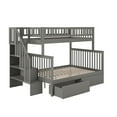 thumbnail image 4 of Woodland Staircase Bunk Bed Twin over Full with 2 Urban Bed Drawers in Grey, 4 of 5