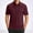 Wine, variant on HAOTAGS Men’s Short Sleeve Waffle-Knit Polo Shirt, Classic Collar Lightweight & Breathable Casual Top Army Green 2XL