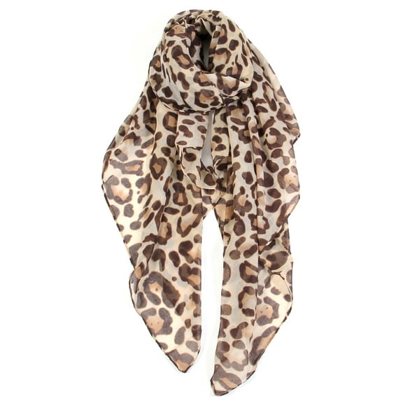 Women's Classic Leopard Print Fashion Scarf (Camel)