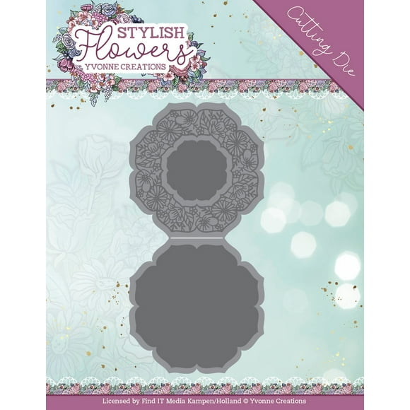 Find It Trading Yvonne Creations Die-Octagon Flower Card, Stylish Flowers YCD10264
