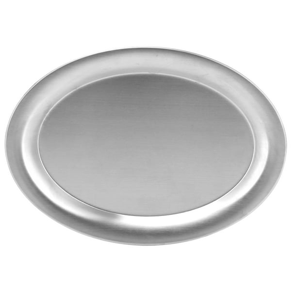 Placa de acero inoxidable, plato de acero inoxidable, plato de comida pequeño, plato de comida ovalado, diseño de clase mundial