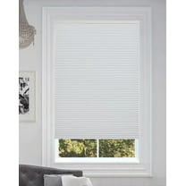 BlindsAvenue Cordless Blackout Cellular Honeycomb Shade, 9/16" Single Cell, White, Size: 27.5" W x 48" H