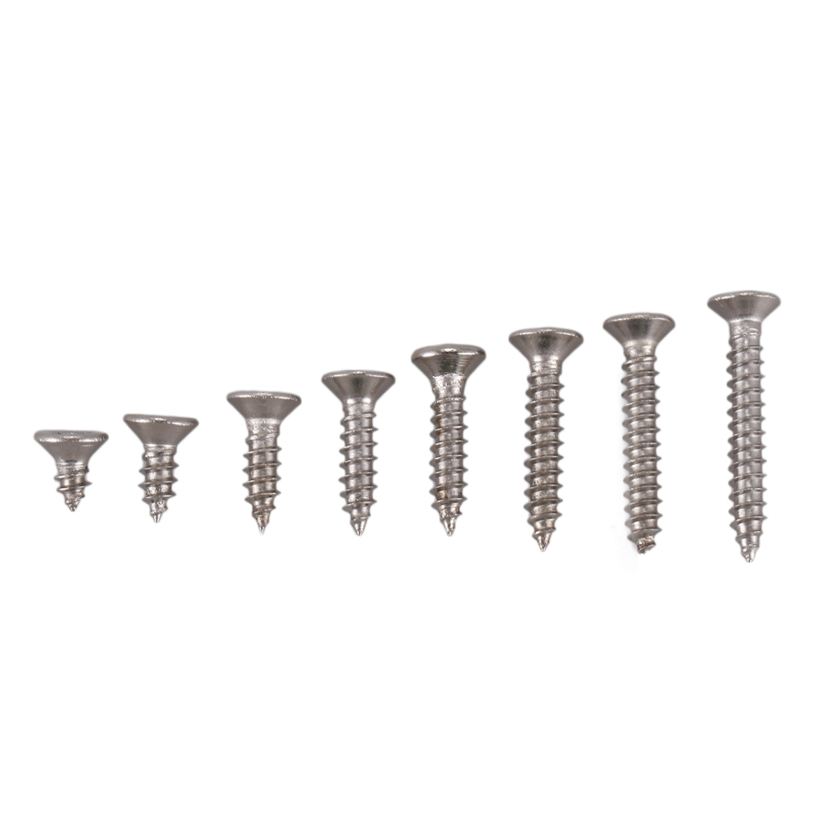 1000Pcs M3 Stainless Steel Flat Screws Kits High Strength Self-Tapping Screws Assortment Set for Wood Furniture