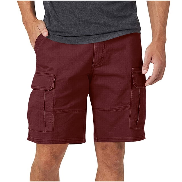 Casual Shorts for Boys, Solid Color with Front Pockets, Polyester-Spandex Blend, Regular Length, Standard Thickness, for Summer Spring Fall