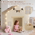 thumbnail image 3 of Lenbar 2-in-1 Kids Tent Playhouse - Large Indoor Outdoor Fort with Padded Floor, 30 LED Lights, 2 Doors, 4 Mesh Windows & Side Pockets, Gift for Toddlers Boys Girls, 53"L x 40"W x 51"H, 3 of 10