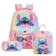 thumbnail image 3 of Mochila para estudiantes de primaria y secundaria de Disney Stitch, nueva mochila para niños, bolso de hombro liviano, conjunto de 3 piezas, 3 of 5