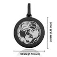 thumbnail image 2 of Stainless Steel Gemini Zodiac (Twins) Round Medallion Pendant Necklace, 2 of 3