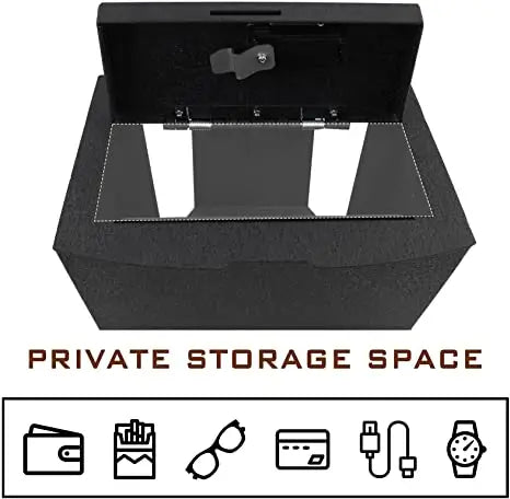 Console Safe Gun Safe for Car, WASAI Premium Console Gun Vault Lockbox Compatible with DODGE RAM 1500, 2500, 3500 2009-2018, 1500 CLASSIC 2019, Fingerprint Lock with Backup Key.