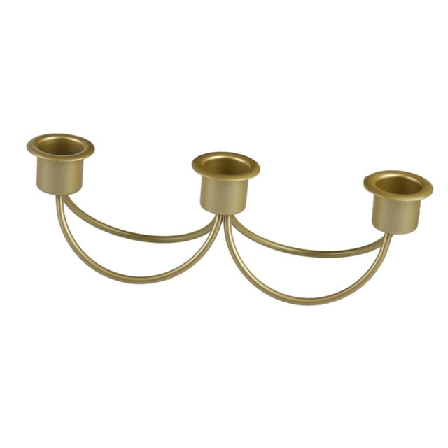 simhoa 3 Arms Candle Holder Alloy Metal Candle Stick for Wedding Banquet Home Decor