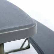 Classroom Essentials Easy-Fold Gray Folding Plastic Kids Outdoor Picnic Table and Benches - Commercial Grade - Seating for 4 Kids