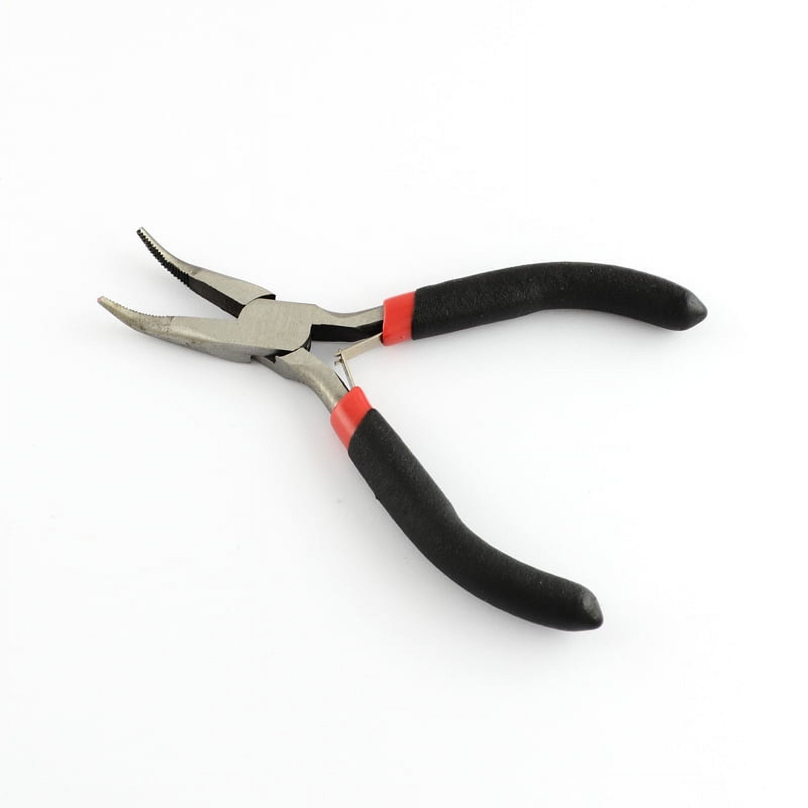 1set 45# Carbon Steel Jewelry Tool sets: Round Nose Pliers Wire Cutter Pliers End Cutting Pliers Side Cutting Plier and Bent Nose Plier Black 285x185x13mm 5pcs/set
