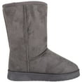 thumbnail image 5 of ABSOLUTE FOOTWEAR Womens Easy Slip On Warm Winter Cosy Outdoor Boot with Thick Faux Fur Inners - Dark Grey - US 9, 5 of 7
