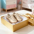 thumbnail image 3 of STQ Toddler Girl Mary Jane Dress Shoes Cute Comfortable School Uniform Shoe for Wedding Party Christmas Birthday Church Non-Slip Wide Toe Box Footwear Fall Gold Toddler 9, 3 of 9