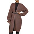 thumbnail image 2 of Cardigan Sweaters for Women Casual Lantern Sleeve Open Front Knitted Sweater Coat Jacket Womens Cardigan Sweaters, 2 of 8