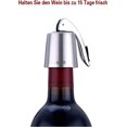 thumbnail image 2 of Tapón de vino para botellas de vino abiertas, protector de tapón de vino de acero inoxidable (Plata-2), 2 of 5