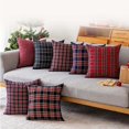 thumbnail image 3 of Plaid Throw Pillow Cover, Vintage Buffalo Check Gingham Decorative Cushion Case for Farmhouse Sofa Couch Bed, 18x18 Inch Square Soft Fabric Pillow Shell for Home Holiday Decor, 3 of 6