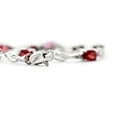 thumbnail image 6 of Galaxy Gold 3.39 Carat 14k Solid White Gold Tennis Bracelet Garnet Diamond, 6 of 6