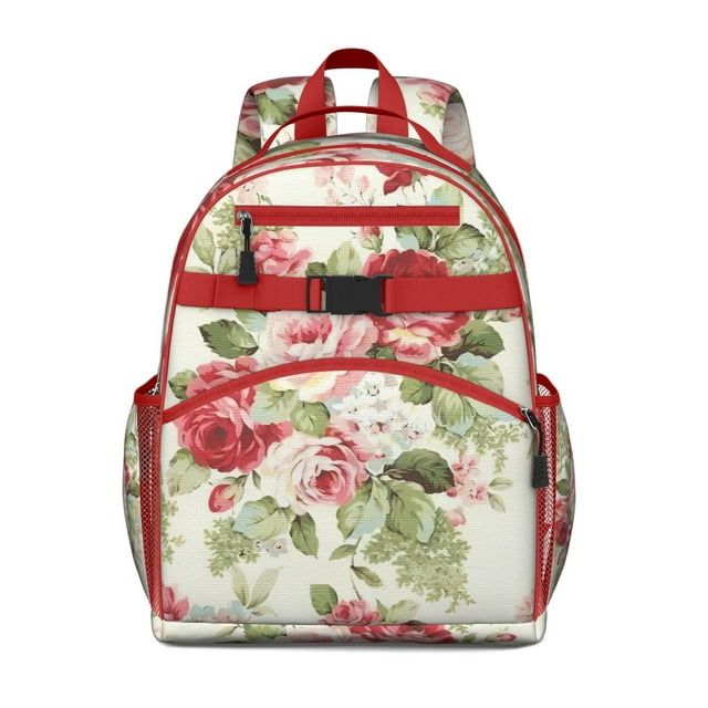 Botanical Garden Print Durable Travel Backpack with Chest Strap