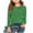 Green, variant on MeetoTime Children's Long Sleeved Round Neck Tops Kids Casual Loose Solid Color Sparkling Dressy Blouses for Boys Girls