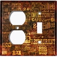 thumbnail image 5 of Metal Light Switch Plate Cover Cafe Diner Coffee Sign Brown COF024, 5 of 13