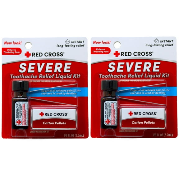 5 Pack - Red Cross Toothache Complete Medication Kit 0.12oz Each