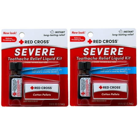 5 Pack - Red Cross Toothache Complete Medication Kit 0.12oz Each