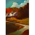 thumbnail image 2 of Barbini, Eddie 23x32 Gold Ornate Wood Framed with Double Matting Museum Art Print Titled - Up to the House, 2 of 4