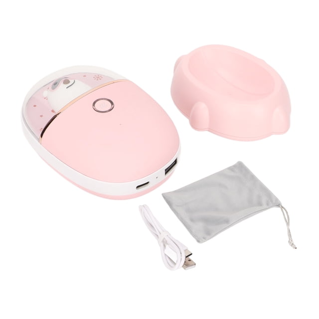 Calentador de manos eléctrico, Banco de energía de 5000mAh, calentador de manos recargable USB de dibujos animados portátil para invierno